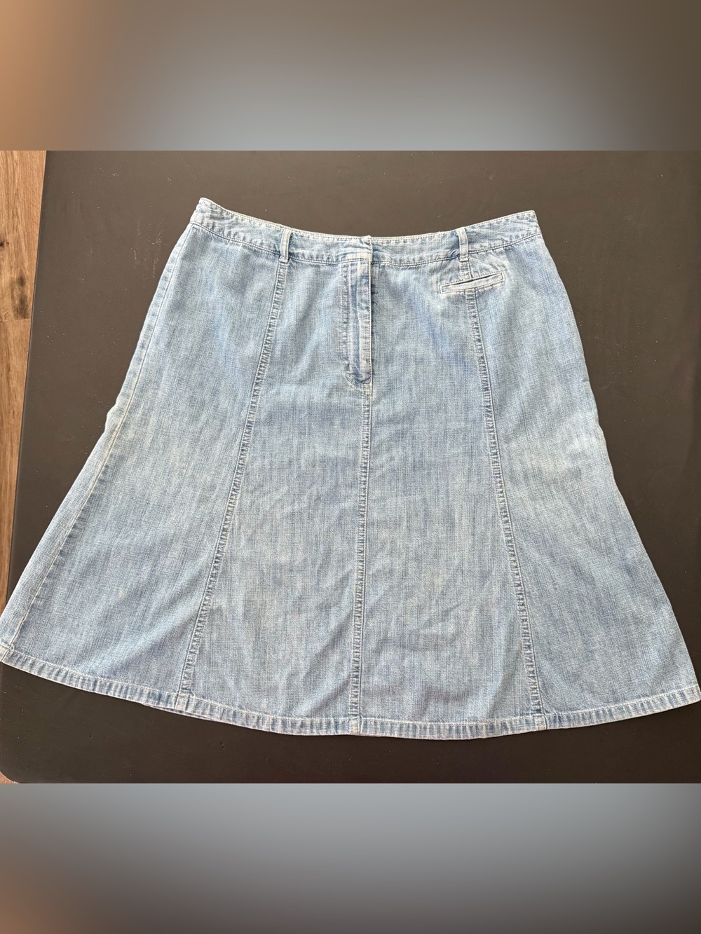 L.L. Bean Light Blue Denim A‑Line Skirt